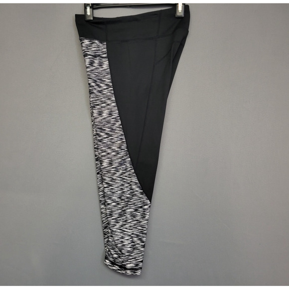 Calvin Klein Performance Pants Womens M Yoga Activewear Black White Sporty Retro - Picture 3 of 12